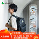 SHUKIKU小橡皮背包大學(xué)生男女情侶款時(shí)尚百搭休閑旅游超輕雙肩包 熔巖黑L