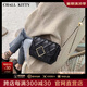 CHALL KITTYCK輕奢包包女包牛皮鏈條單肩菱格斜挎生日禮物高級(jí)感送女友老婆 時(shí)尚小方包百搭品牌【黑色】高級(jí)感高檔送女朋友老婆