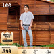 Lee25春夏新品723修身直筒小破洞設(shè)計(jì)復(fù)古淺藍(lán)男涼感牛仔褲涼涼褲
