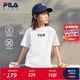 FILA KIDSx原田治聯(lián)名系列兒童短袖T恤2025夏季新款大童涼感上衣 標準白-WT 160