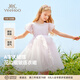 英氏（YEEHOO）女童連衣裙兒童裙子夏季薄款白色長(zhǎng)裙公主裙中大童裝女孩網(wǎng)紗裙新 珍珠夢(mèng)幻網(wǎng)紗款 淺粉 【純棉內(nèi)襯】 140 cm 【順豐包郵&極速達(dá)】