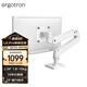 愛格升（ERGOTRON）全新升級 LX PRO 臺式顯示器支架電腦升降伸縮機械臂45-682-290亮白
