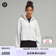 lululemon丨Scuba 女士超寬松款拉鏈連帽衫 LW3IG6S 雜色超淺灰 XS /S