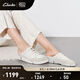Clarks其樂Trigenic2 Mule女士新款輕盈舒適三瓣厚底包頭拖 白色 261825984 37.5