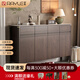 雷勒（rayle）新中式鞋柜巖板實木框玄關(guān)儲物一體胡桃色家用門口樓道入戶柜新款 CM18ST【升級實木款】160*35*100