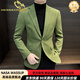 nasawassup輕奢西裝男春秋款韓版潮流修身小西裝2025新款商務(wù)休閑單西外套男 淺綠色 S 【建議100斤以內(nèi)】