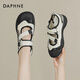 達(dá)芙妮（DAPHNE）涼鞋女包頭鏤空羅馬涼鞋2025夏季新款時(shí)尚舒適百搭增高運(yùn)動(dòng)沙灘鞋 黑色 37