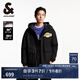 杰克·瓊斯（JACK&JONES）男裝冬季NBA聯(lián)名湖人隊時尚潮流百搭寬松連帽羽絨服男224412023 E40黑色 L 180