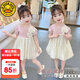 G.DUCKKIDS小黃鴨女童連衣裙夏季一歲嬰兒衣服裙子3女寶寶公主裙女孩禮服裙 粉色 80 尺碼7-11月【75-85cm】