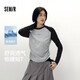 森馬（Semir）[商場(chǎng)同款]長(cháng)袖T恤女短款修身收腰2025吸濕速干秋裝101525101002