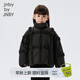 jnby by JNBY江南布衣童裝冬短款荷葉邊拼接羽絨服休閑寬松女童兒童1NAC13381 001本黑 120 cm