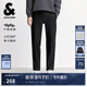 杰克·瓊斯（JACK&JONES）25年男裝秋冬褲子男直筒零壓褲加絨長(zhǎng)褲商務(wù)休閑褲免燙易打理男褲 黑色037 四季款 36 185
