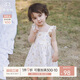 乖奇熊女寶寶純棉吊帶連衣裙夏季薄款嬰幼兒可愛公主裙飛袖小裙子