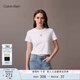 Calvin KleinJeans25春夏女士經典ck字母印花潮流辣妹短款短袖T恤47AB213