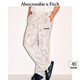 ABERCROMBIE & FITCH男裝24春秋款抓絨baggy風(fēng)經(jīng)典LOGO直筒運(yùn)動衛(wèi)褲長褲KI134-4101 灰色印花 L (180/86A)