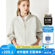 ELLE KIDS童裝 雙頭拉鏈衛(wèi)衣外套春季女童學(xué)院風(fēng)立領(lǐng)戶外運(yùn)動(dòng)刺繡開(kāi)衫外套 灰綠色 165 （M）