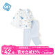 舒貝怡嬰兒衣服內(nèi)衣套裝兒童男女童秋衣秋褲夏季空調(diào)服睡衣藍(lán)色90CM