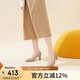 千百度（C.BANNER）【靜音系列】女鞋秋時裝單鞋異形跟高跟通勤A22471632 杏色 36
