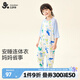 久歲伴兒童連體睡衣男童春夏季家居服防著涼分腿中大童寶寶防踢被空調(diào)服 藍(lán)色 140 /身高130-142體重60-75斤
