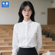 匆蒙白色襯衫女2025春秋長袖職業(yè)襯衫百搭通勤內(nèi)搭女上衣職業(yè)裝女修身