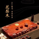 石福記天然花梨木茶盤(pán)整塊原木實(shí)木茶臺2025高端新款家用功夫茶具茶托盤(pán) 蓮開(kāi)并蒂：80*40*6cm單茶盤(pán)