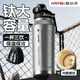 恩爾美純鈦保溫杯戶外便攜大容量水壺鍍鈦高檔個(gè)人商務(wù)噸噸男女新款水杯 【冰花銀】1000ml-保冷熱