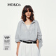 MO&Co.外套2025夏新品UPF50+防曬服抽繩連帽寬松短款戶外MBE2COTT01 薄荷綠色 M /165