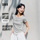 森馬（Semir）短袖T恤女短款套頭衫氣質(zhì)休閑2025新款夏假兩件緊身衣服簡(jiǎn)約 中花灰00510 L