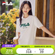 FILA 斐樂官方男女同款針織T恤2025年夏季純棉寬松休閑情侶短袖t恤