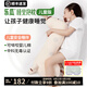 樂瓜睡覺抱枕兒童枕頭靠墊床頭靠枕可拆套洗靠墊 小號點點鹿抱枕（杏色）