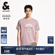 杰克·瓊斯（JACK&JONES）男裝25年短袖T恤男士夏季100%純棉高端重磅休閑復(fù)古數(shù)字印花半袖 C18塵埃粉 常規(guī) M