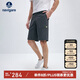 Navigare意大利小帆船男夏季涼感休閑中褲簡約直筒短褲1322045502 灰 32 