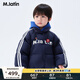 馬·拉?。∕.Latin）/童裝兒童羽絨服冬新款男小童運動團戶外風短款羽絨服 藏青 100 cm