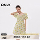 ONLY夏季時(shí)尚顯瘦泡泡袖收腰短裙連衣裙女|124207055 HB0 檸檬樹下粉底 S (160) 80A