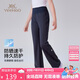 英氏（YEEHOO）女童喇叭褲兒童褲子中大童裝速干運(yùn)動(dòng)褲防曬瑜伽褲夏 深藍(lán)  140 