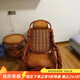 美佳朗搖椅陽(yáng)臺(tái)天然真藤植物編織老人午睡椅子家用室內(nèi)休閑逍遙老式躺椅 花繩扭藤搖椅+豬仔茶幾