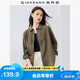佐丹奴襯衫女純色文藝優(yōu)雅風(fēng)楊柳皺寬松長袖休閑襯衣05345105