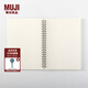 無印良品（MUJI） 聚丙烯透明封面雙環(huán)筆記本 學生文具 點格/82張/透明/A5