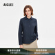 AIGLE艾高襯衫上衣女士戶外休閑簡(jiǎn)約時(shí)尚純色長(zhǎng)袖 帝國(guó)深藍(lán) BA901 42 (175/96A)