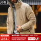 馬登工裝 杜邦棉加厚保暖棉衣立領(lǐng)防風(fēng)棉服御寒短款外套男冬季 淺卡其 L