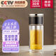 寶威瑪（BVGMAV）英國玻璃杯 茶水分離雙層隔熱透明玻璃泡茶杯子高檔禮物女300ml