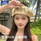 目丸小清新草編貝雷帽女夏季薄款鏤空編織蓓蕾帽設計感小眾畫(huà)家帽子潮 米白色