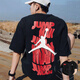 Jordan男子喬丹 后背滿印Logo 寬松透氣 短袖T恤FN6030-010黑M