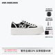 ANN ANDELMAN【陳麗君同款】Classic Court厚底增高帆布鞋女休閑鞋 黑色 （跟高5cm） 37