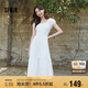 森馬（Semir）連衣裙女白月光氣質(zhì)溫柔夏季2025蝴蝶結(jié)優(yōu)雅U領(lǐng)長裙109325114004