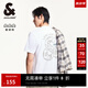 杰克·瓊斯（JACK&JONES）25年衣服男裝純棉短袖t恤男士春夏季logo大印花圓領(lǐng)重磅白色半袖 A06本白色 L