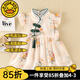 G.DUCKKIDS嬰兒衣服夏季薄款包屁衣新生周歲禮服女寶寶公主滿月百天國(guó)風(fēng)旗袍 裙子 90cm 建議身高80-1歲半-2歲
