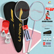 李寧（LI-NING）羽毛拍對拍全碳素雙拍套裝鋒影系列超輕5U比賽訓練拍白/粉 已穿線