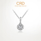 CRD克徠帝【現貨閃發(fā)】星空璀璨鉆石項鏈鉑金吊墜求婚結婚群鑲禮物 1.25克拉效果|共約30分D-E色SI+贈銀項鏈