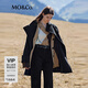 MO&Co.雙面呢大衣美麗諾秋中長款高領(lǐng)外套MBD3OVCT03 深花灰色 S 160